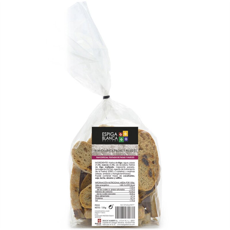 Mini Ciabatta Raisins And Nuts 120G