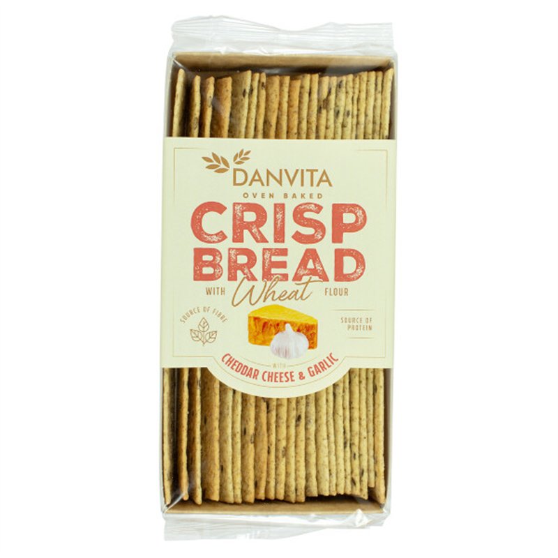 Crispbread au cheddar et à l'ail 130g