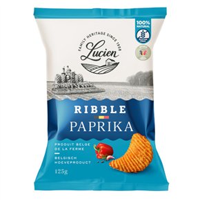 Belgian ribbled chips paprika 125g