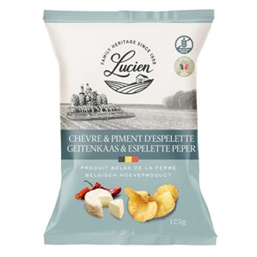 Belgian crisps Goat Cheese & Espelette Pepper 125g