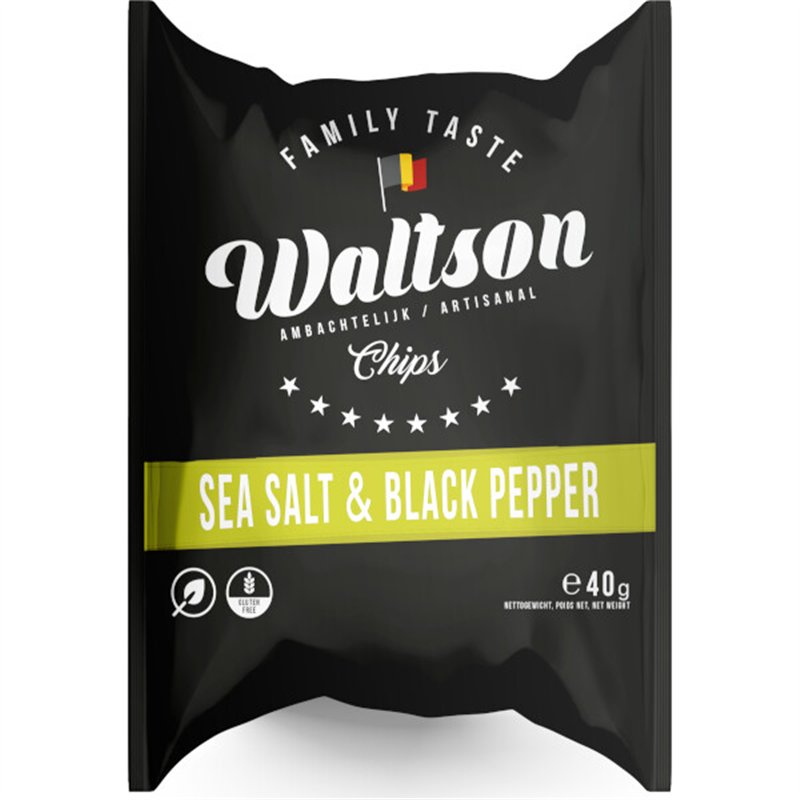 Belgian chips blakc pepper & sea salt 40g
