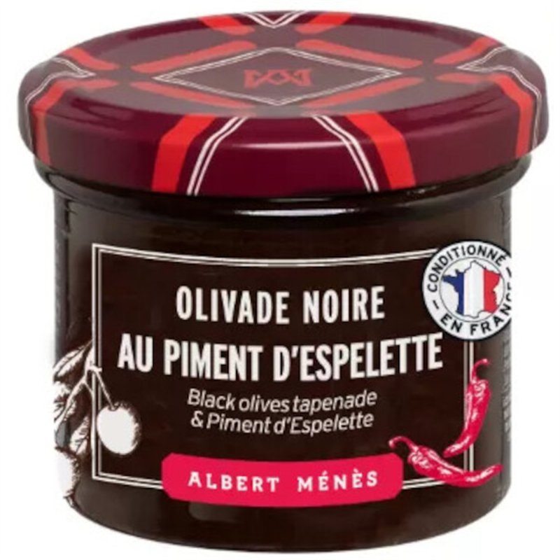 Olivade noire au Piment d'Espelette 100g