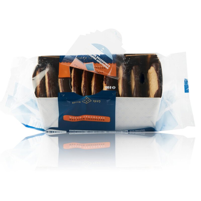 White Speculaas with dark chocolate 130g