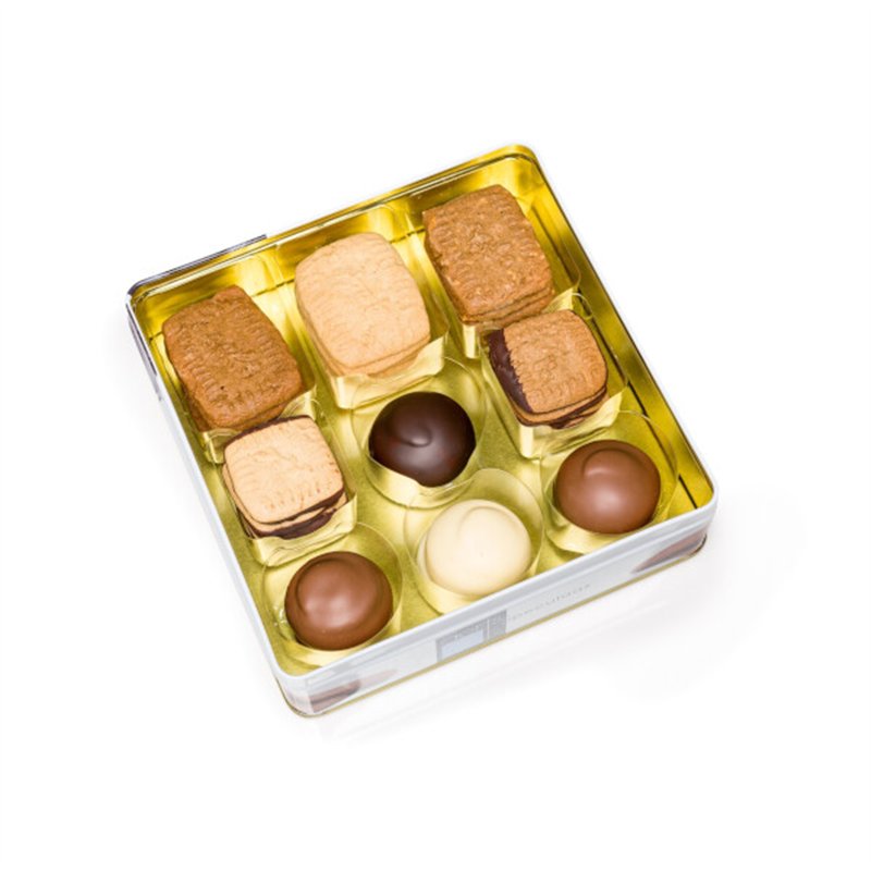 Blikken geschenkdoos met assortiment "Aerts Speculaas"