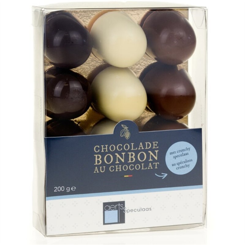 Chocolate praline with crunchy speculaas 200g