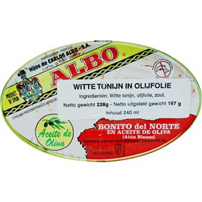 Witte Tonijn "Olijfolie" 228g