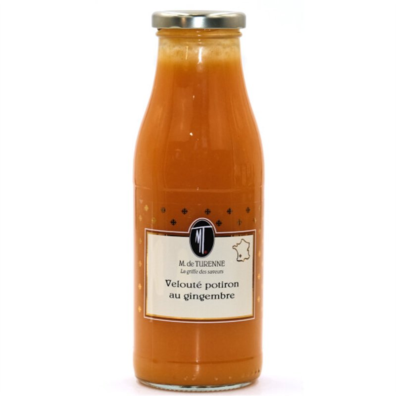 Fluweelzachte pompoen-gembersoep 50cl