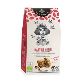 Martine Matin BIO soft pastries oats and raisins (gluten-vegan) 5x30g