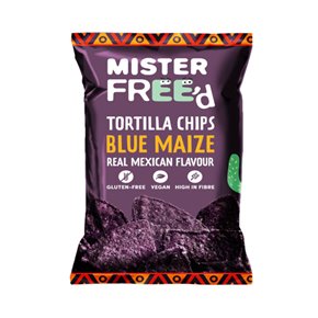 Tortilla chips van blauwe mais (glutenvrij-vegan) 135g
