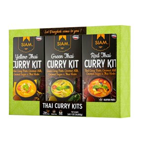 Trio-pack curry cooking set (Vert-Rouge-Jaune) 3x260g