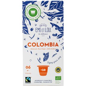 Colombia Fairtrade Arabica coffee compost caps (10x) BIO