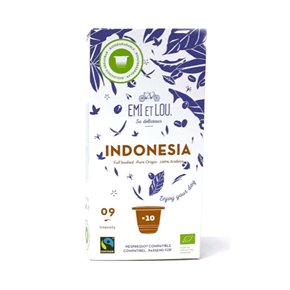 Indonesië Arabica Fairtrade koffie compost caps (10x) BIO