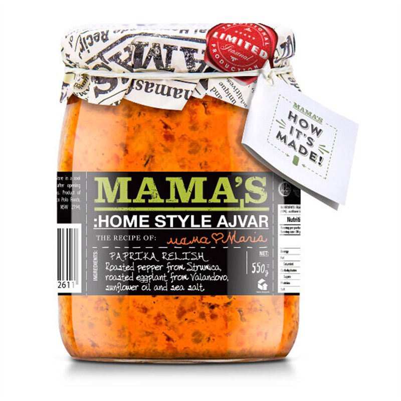 Ajvar, red paprika sauce 550g