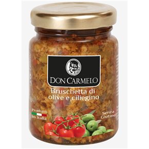 Bruschette with olives and cherry tomatoes 100g