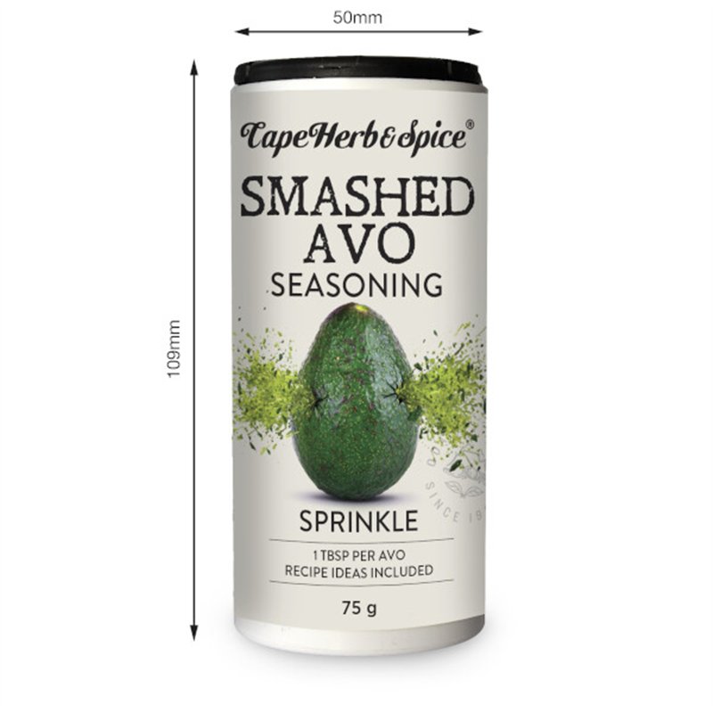 Geplette Avocado kruidenmix Shaker 75g