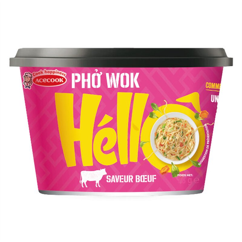 Instant noodles Pho wok beef cup 76g