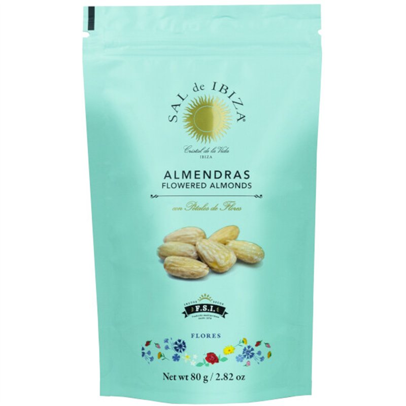 Amandelen Bloemetjes Fleur de Sel  80g
