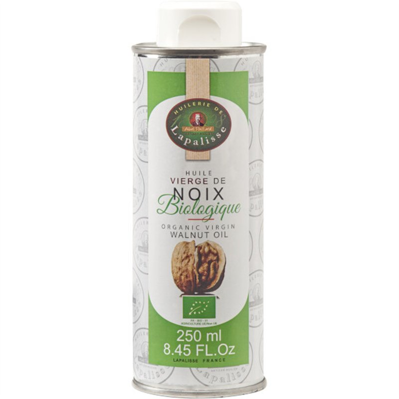 Organic virgin walnut oil in a metal can 250ml