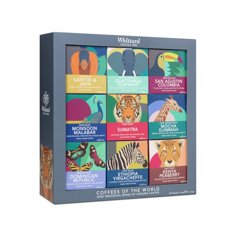 Geschenkdoos Wereldkoffies 9x45g
