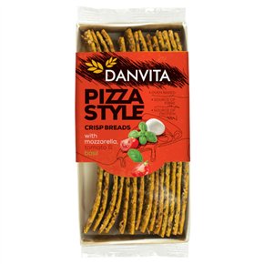 Crispbread Pizza Style Cheese, Tomato & Basil 130gr