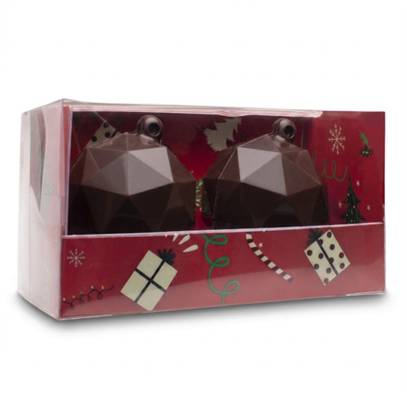 Christmas bauble 7cm, dark chocolate 2x50g