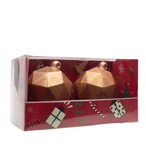 Kerstbal 7cm, handbeschilderd, glanzend 2x50g