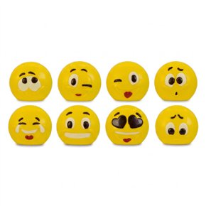 Grappige emoji's witte chocolade 9cm 90g