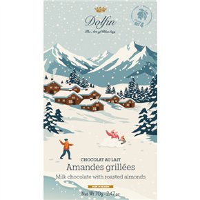 Tablette « Vintage Winter » chocolat au lait 37 % aux amandes grillées 70g
