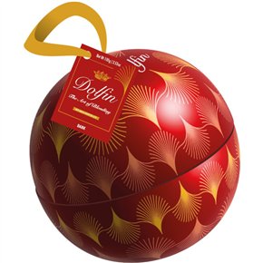 Boule de Noël chocolat noir 5 saveurs 10 × 10g