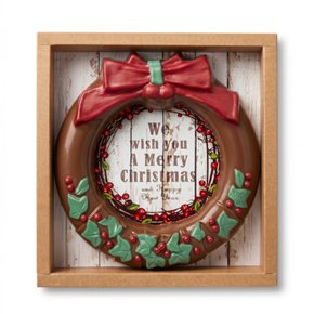 Christmas Wreath, handmade chocolate 300g