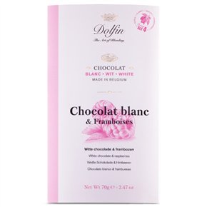 White chocolate with raspberries 70g