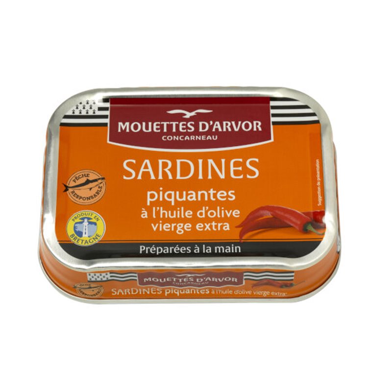 Spicy sardines in olive oil 115g