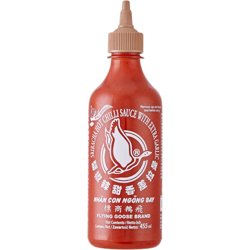 Chilisaus sriracha knoflook 455ml