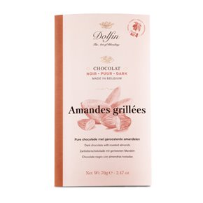 Pure chocolade 60% met geroosterde amandelen 70g