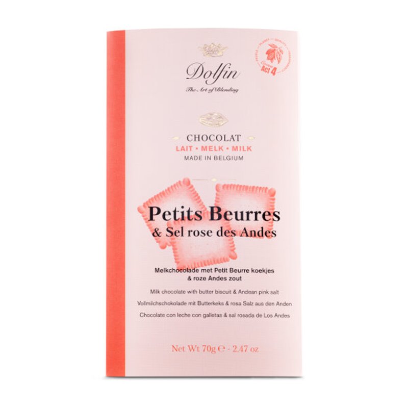 Mel chocolate with petit beurre rose Himalayan salt & 70g