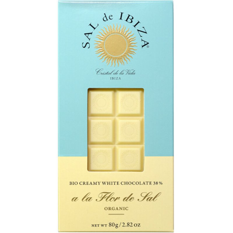 Fleur de Sel White BIO chocolate 80g