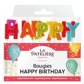 Happy birthday" letter candles 27g